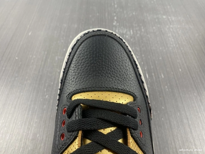 Rep WMNS Gold Jordan 3 Black Air CK9246-067 0805
